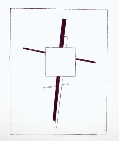 Suprematistisch Kruis, 1920 door Kazimir Severinovich Malevich